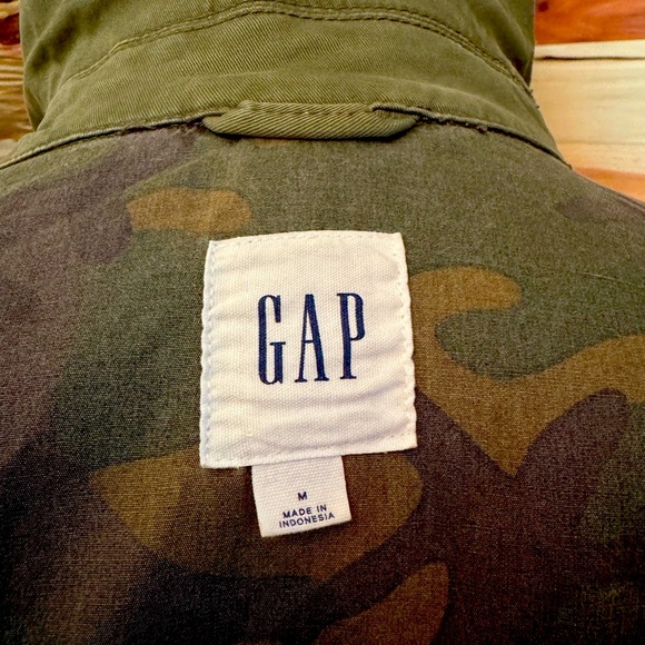 Gap Men’s Jacket Sage Green Military Field Jacket Medium - Picture 8 of 9